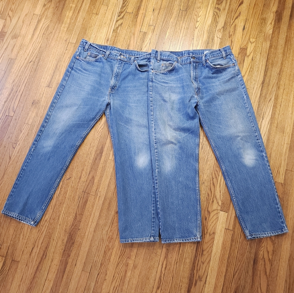 Levis 505 Vintage Orange Tab 90s Mens Jeans Size 38 × 30 Blue Two Pairs USA